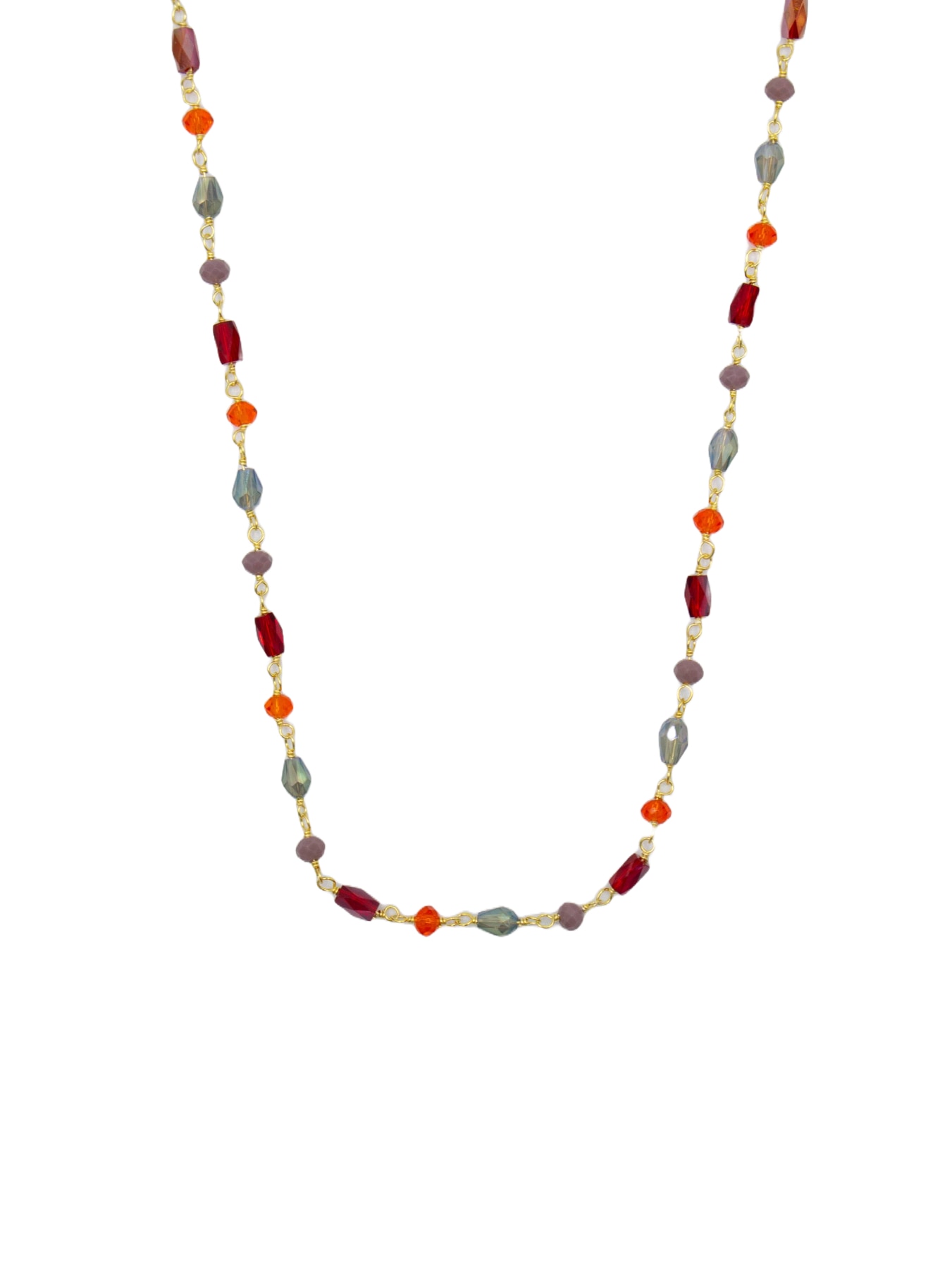 Imagem 0 de Colar em Prata Dourada Enfiado a Terço