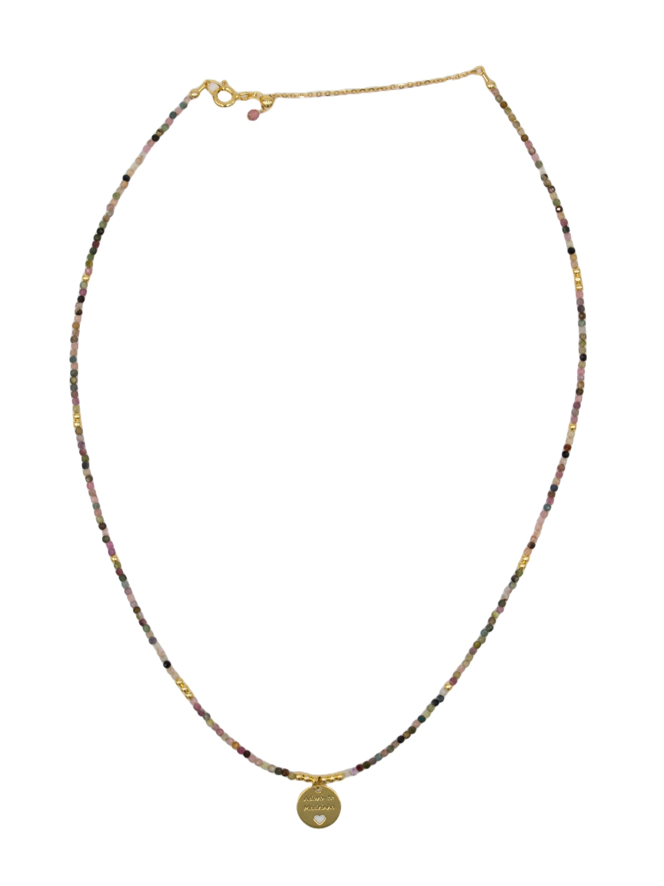 COLAR EM PRATA DOURADA "ADORO-TE MADRINH Multicolor-1