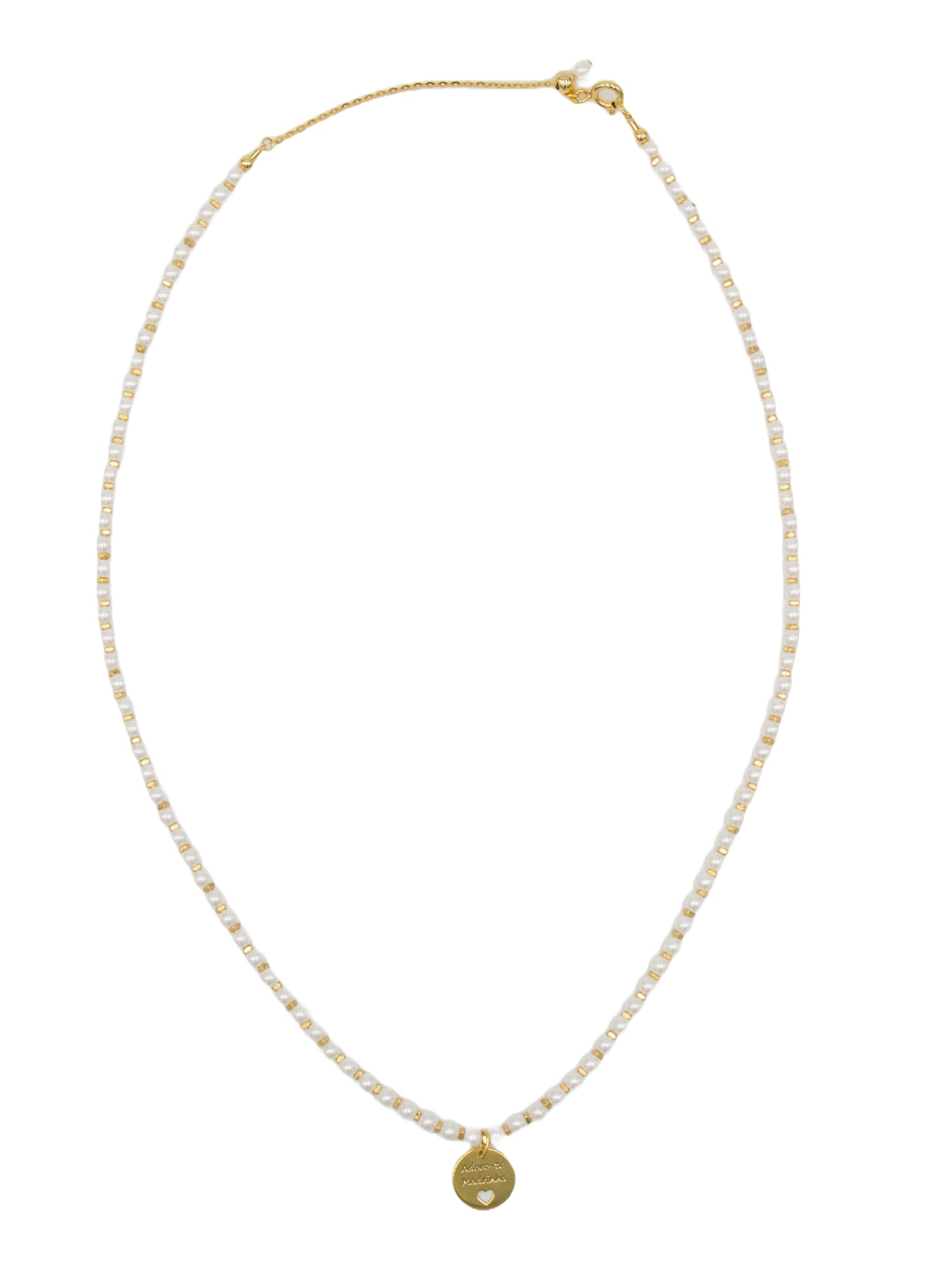 Imagem 0 de Colar em Prata Dourada "Adoro-te Madrinha