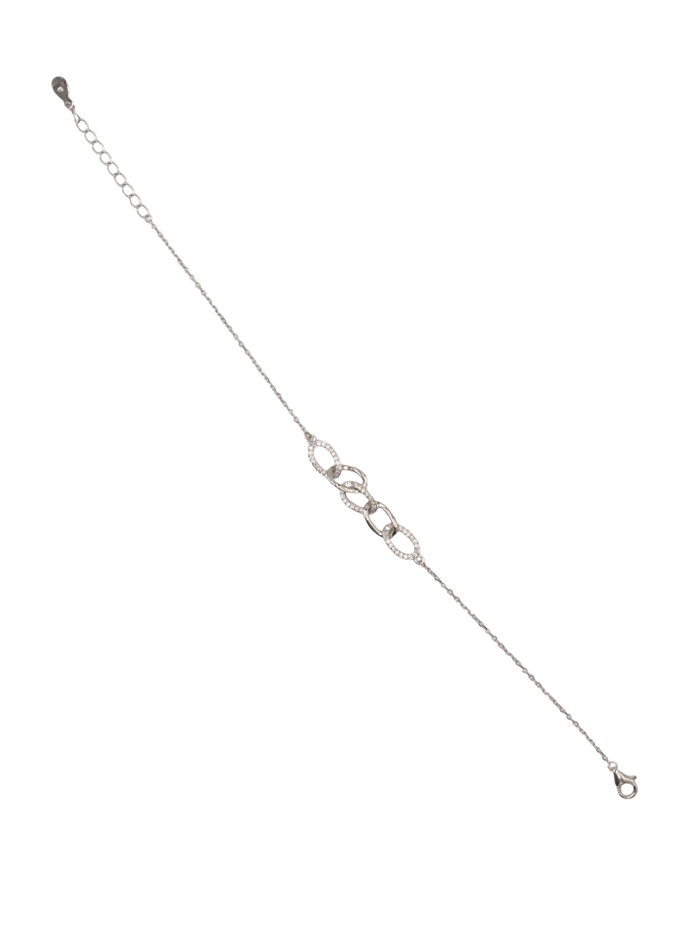 Pulseira em Prata com Zircónias Branco-2
