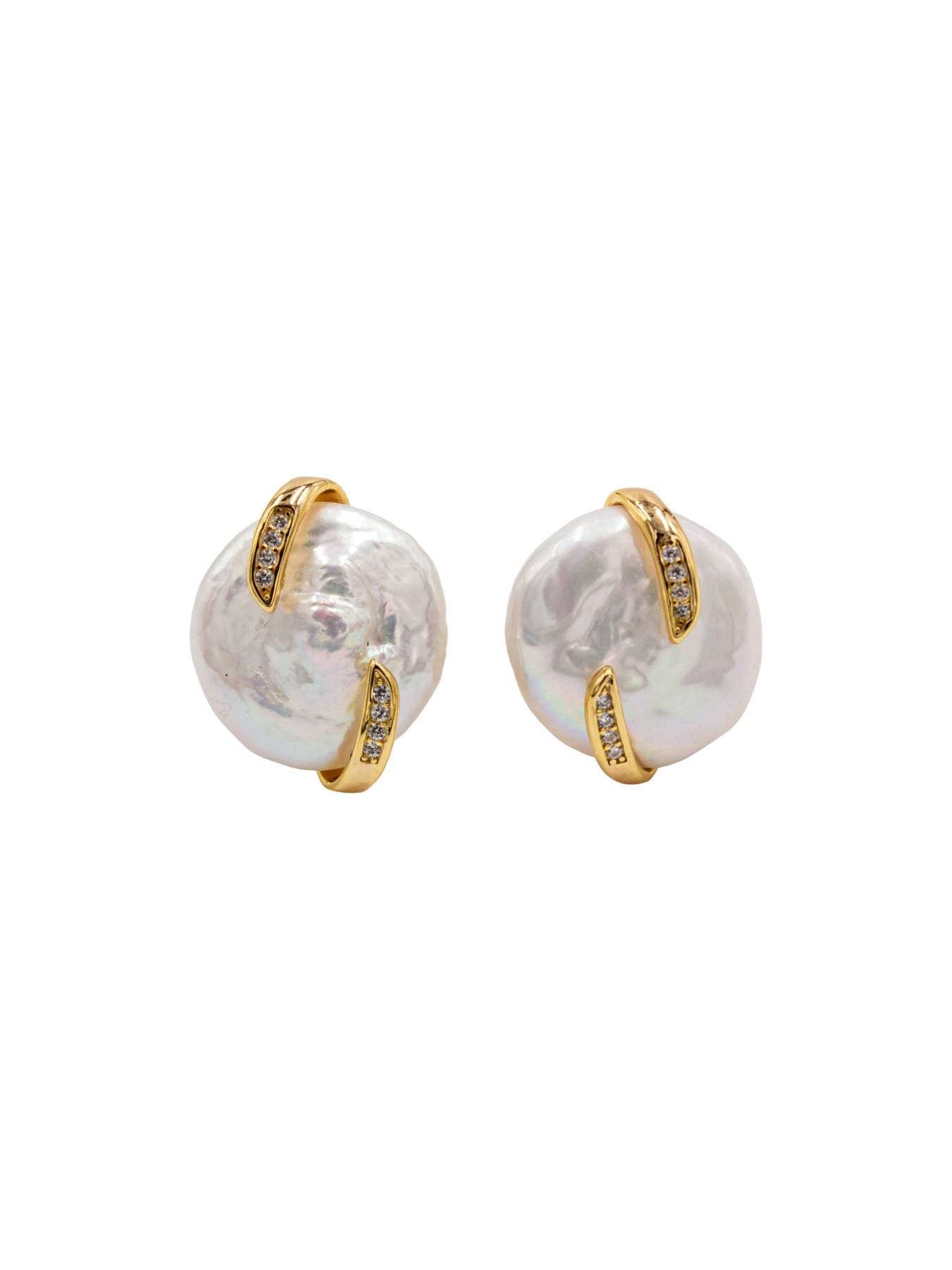 Imagem 0 de Brincos em Prata Dourada com Pérola