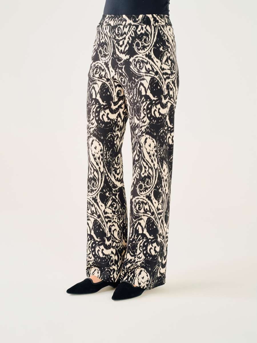 Imagem 0 de Calças Estampada com Cinto Elástico