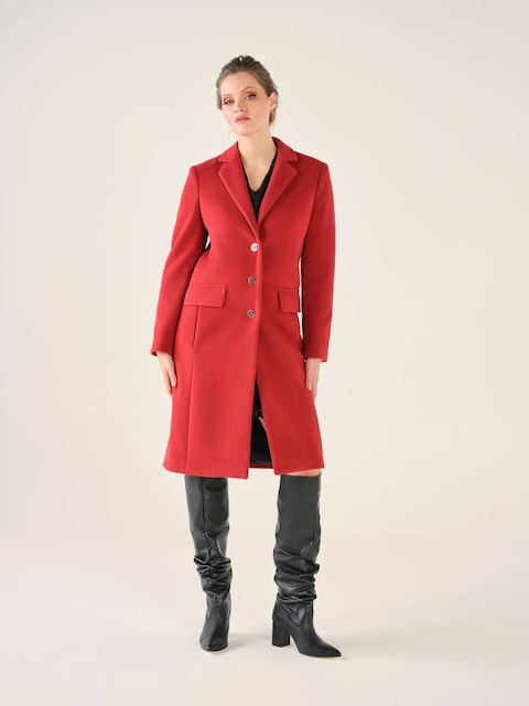 Imagem 0 de Casaco Midi com Palas e Bolsos Laterais