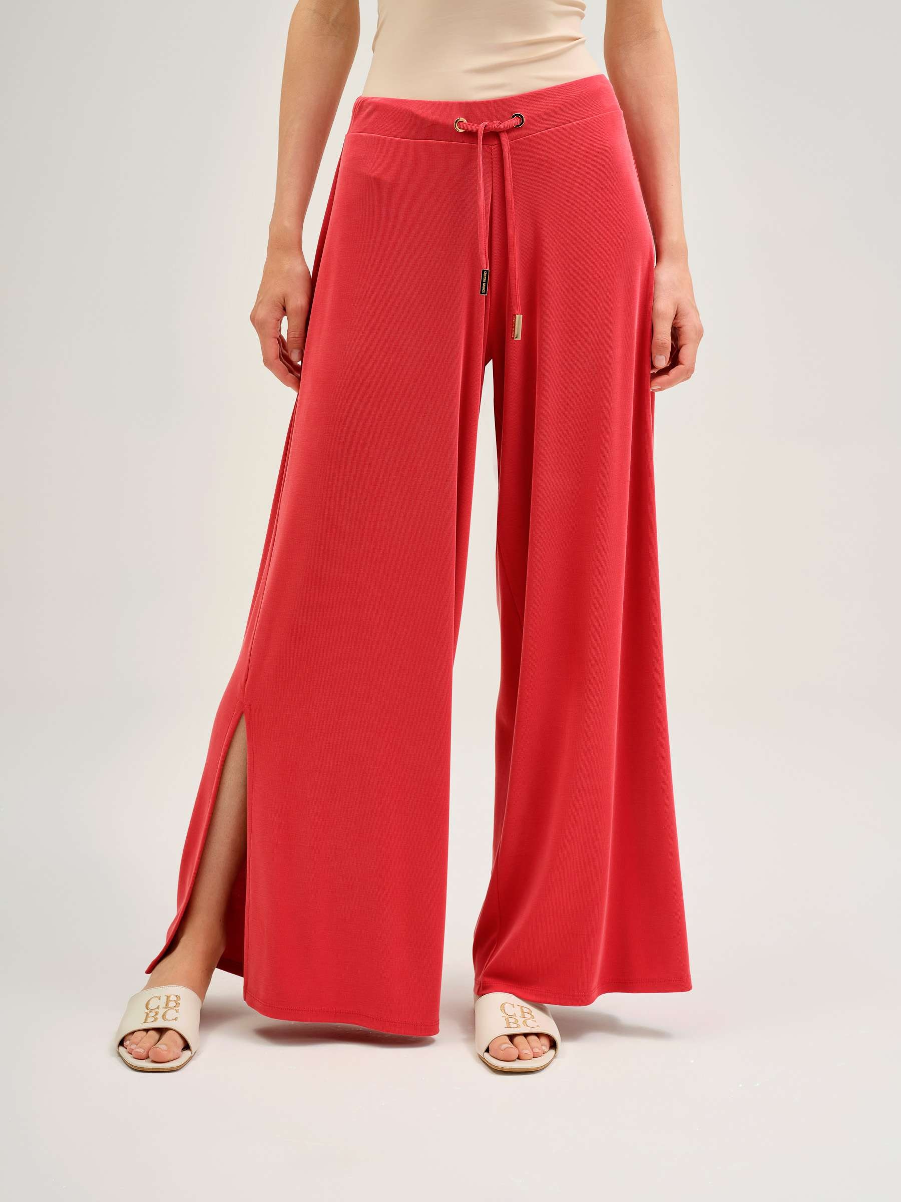 Imagem 0 de Calça Larga em Malha Canelada