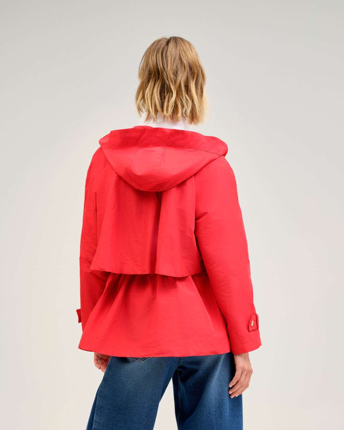 Parka com Capuz Vermelho-2