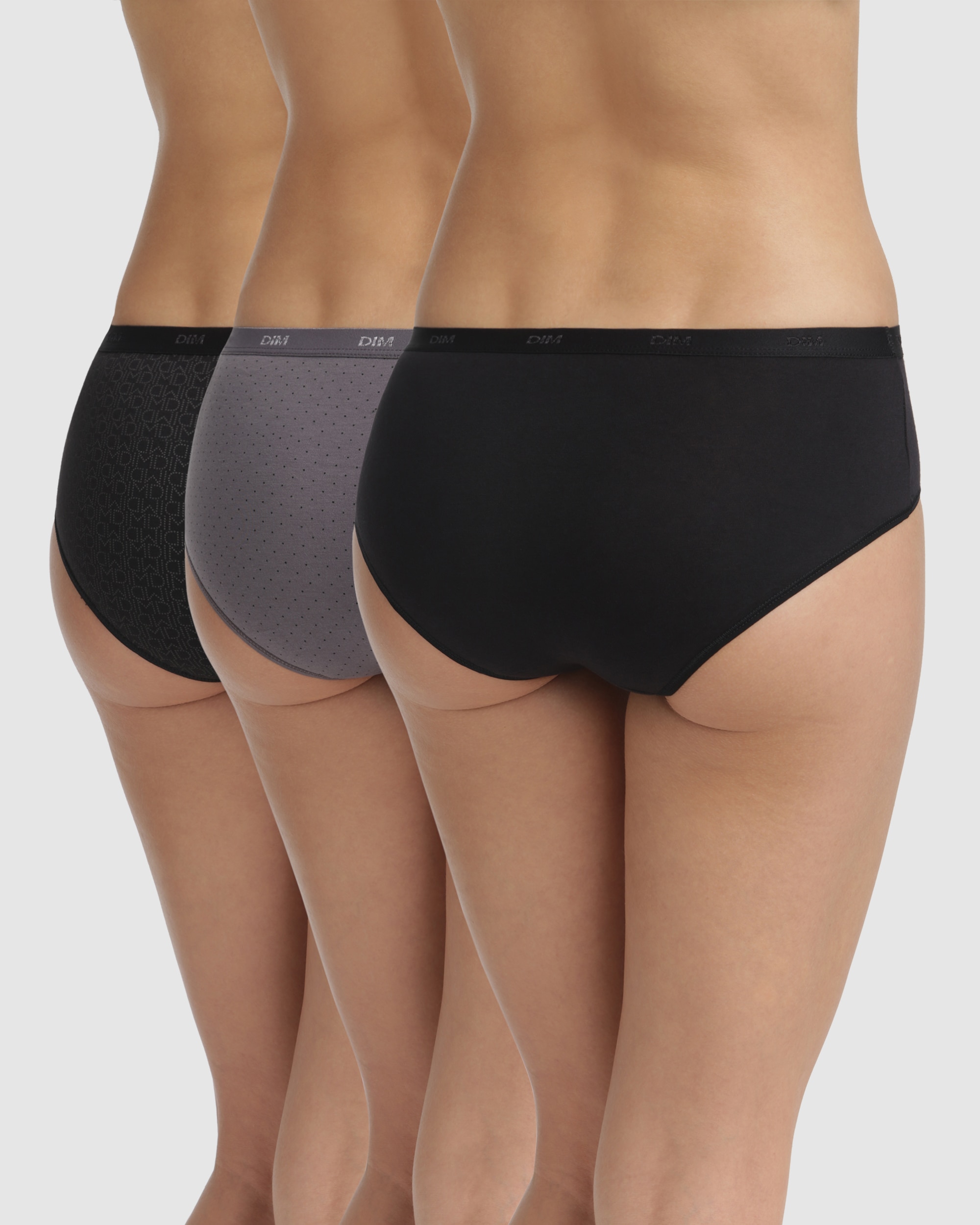 Pack de 3 Cuecas de Algodão Elástico com Cintura Plana Multicolor-2
