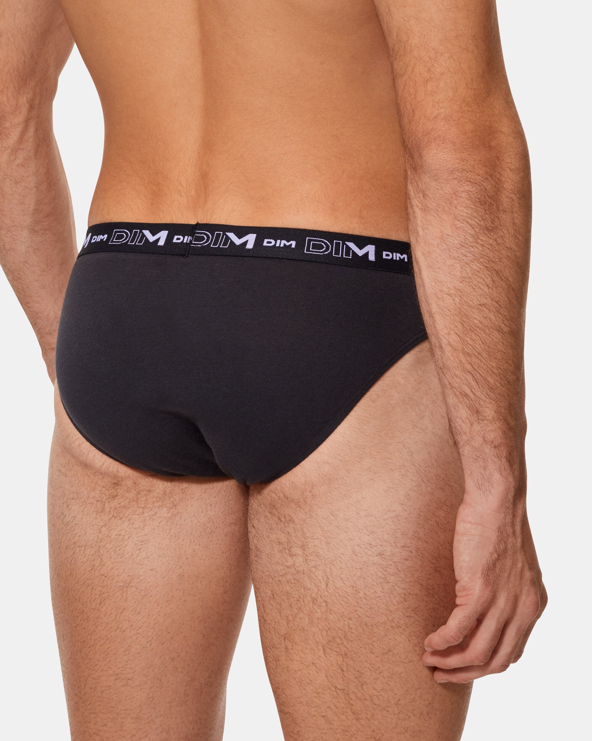 Pack de Dois Slips de Algodão Elástico Estilo Básico em Várias Cores Preto-2