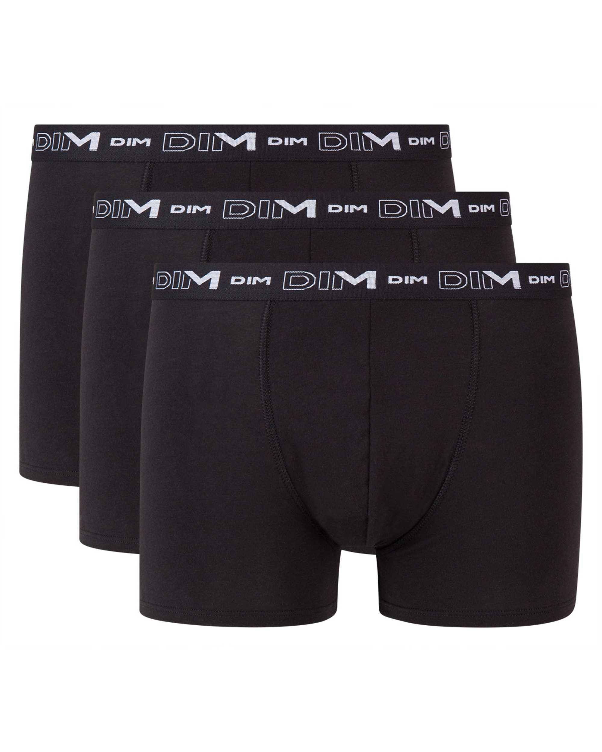 Pack de Três Boxers de Algodão Elástico Preto-1