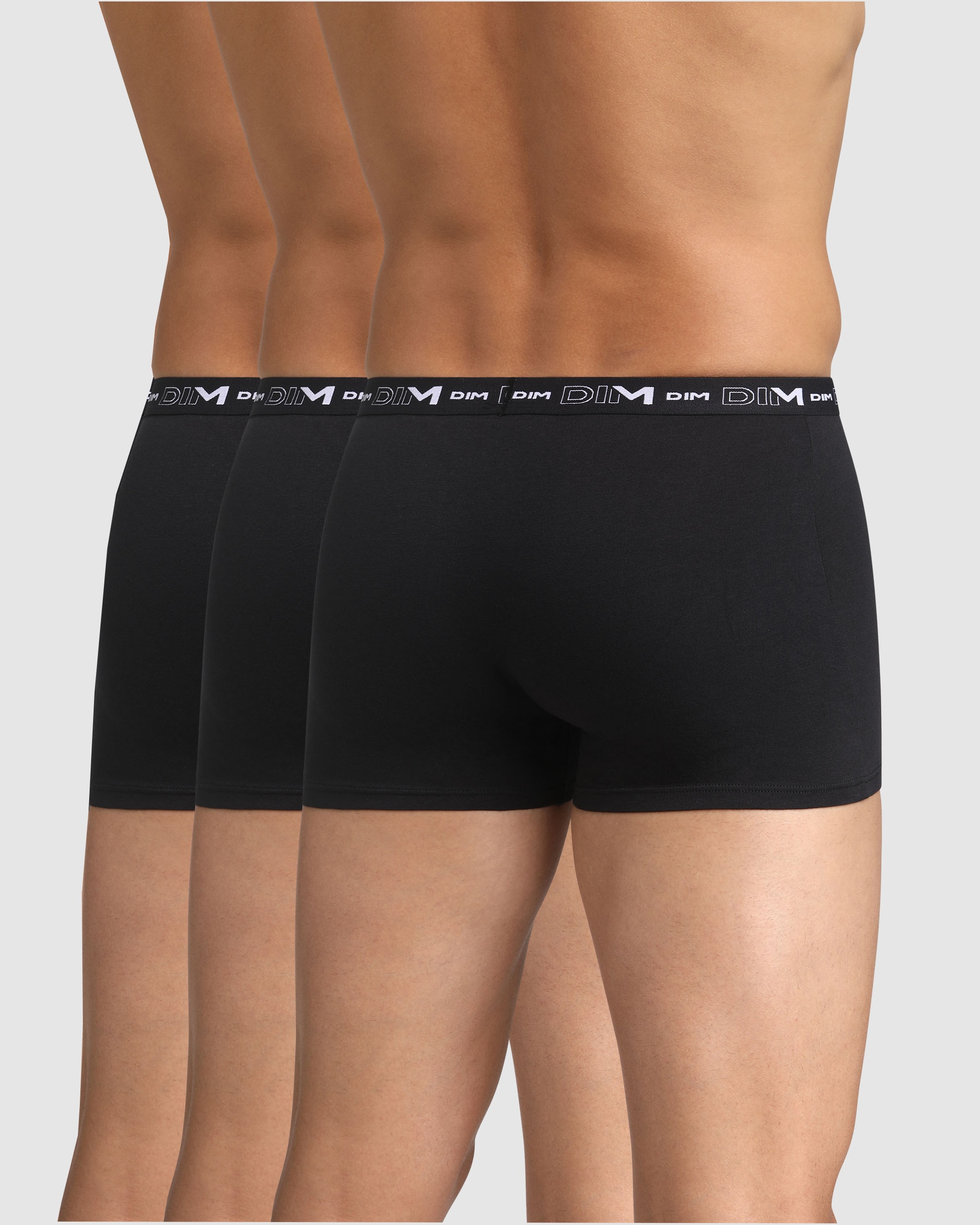 Pack de Três Boxers de Algodão Elástico Preto-3