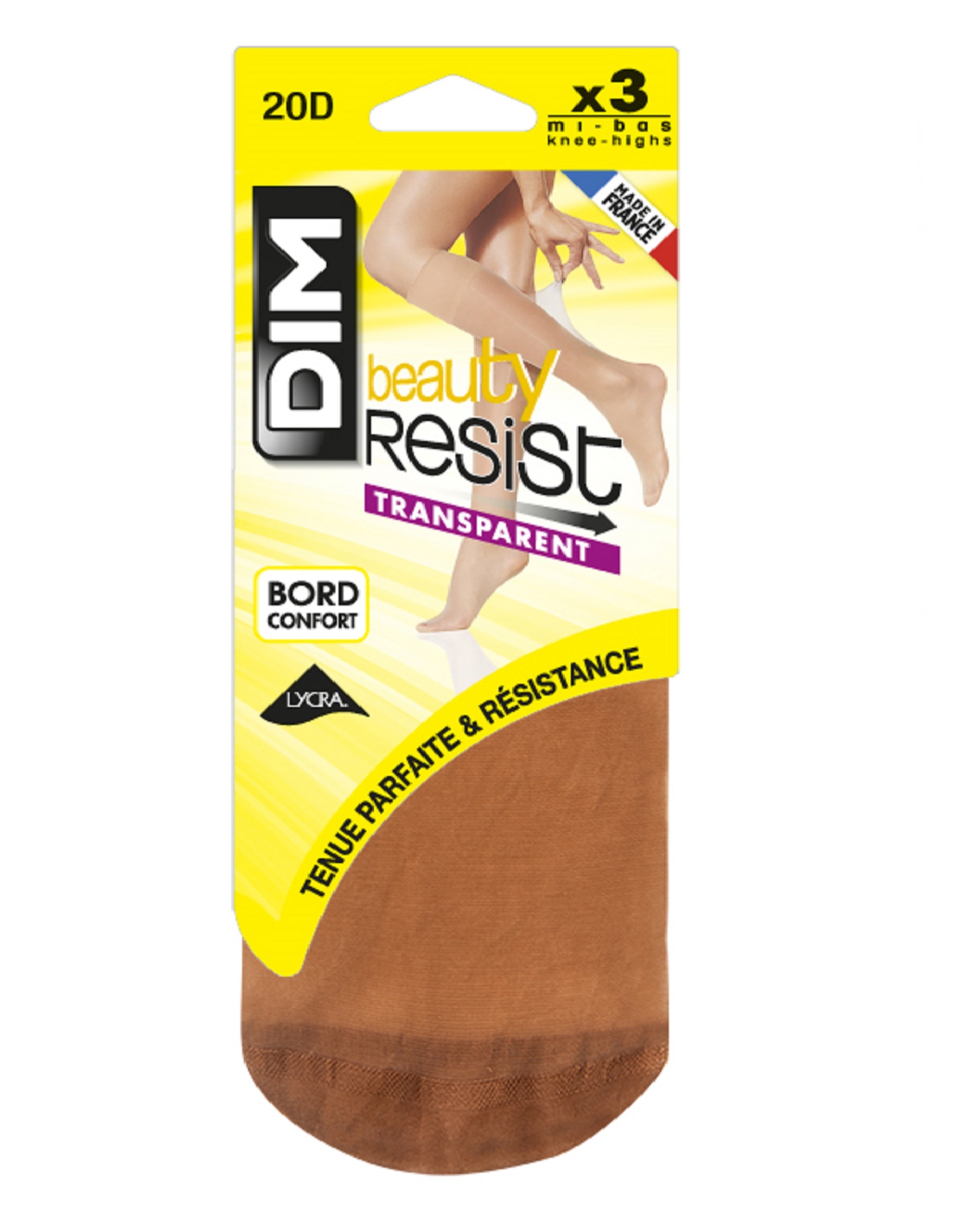 Pack de 3 Mini Meias Transparentes com Biqueira Reforçada Stop Malha Natural-2