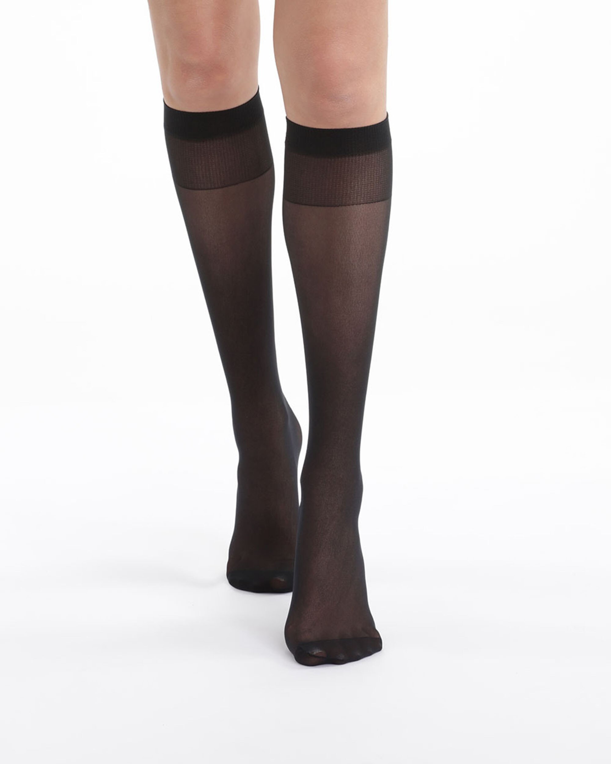 Pack de 4 Mini Meias Transparentes de Poliamida Preto-2