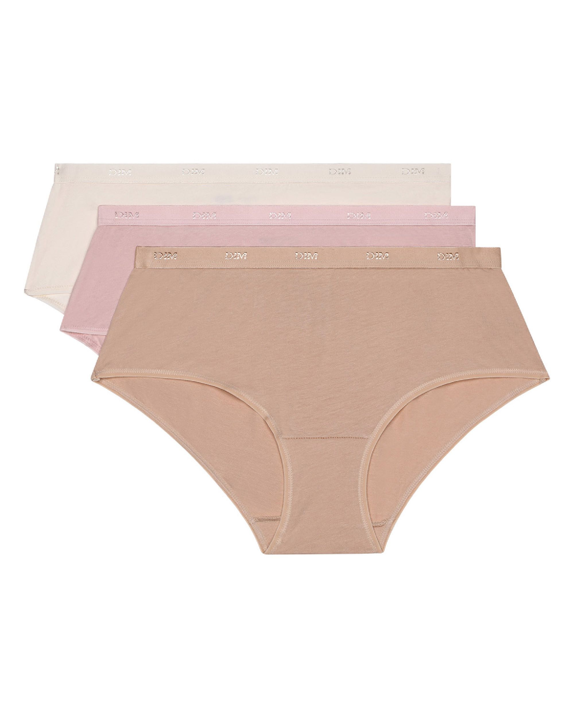 Pack de 3 Culottes de Algodão Elástico em Várias Cores Multicolor-4