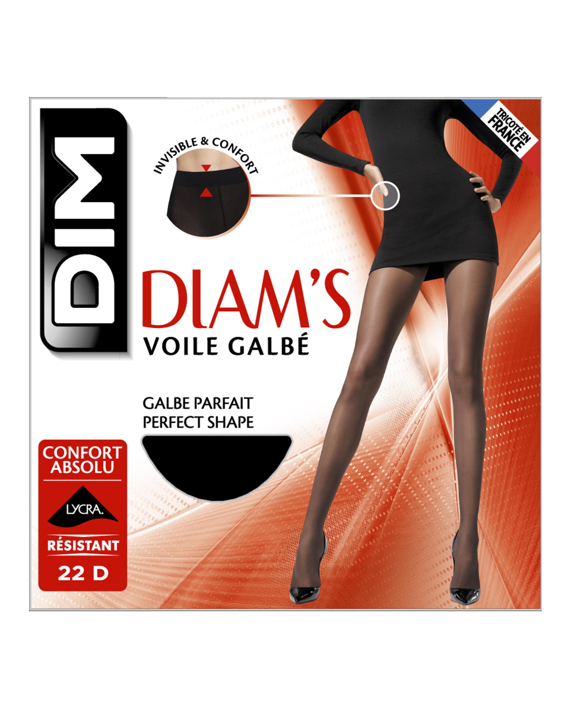 Collants Modeladores Diam's com Cintura Confort Invisível Preto-2