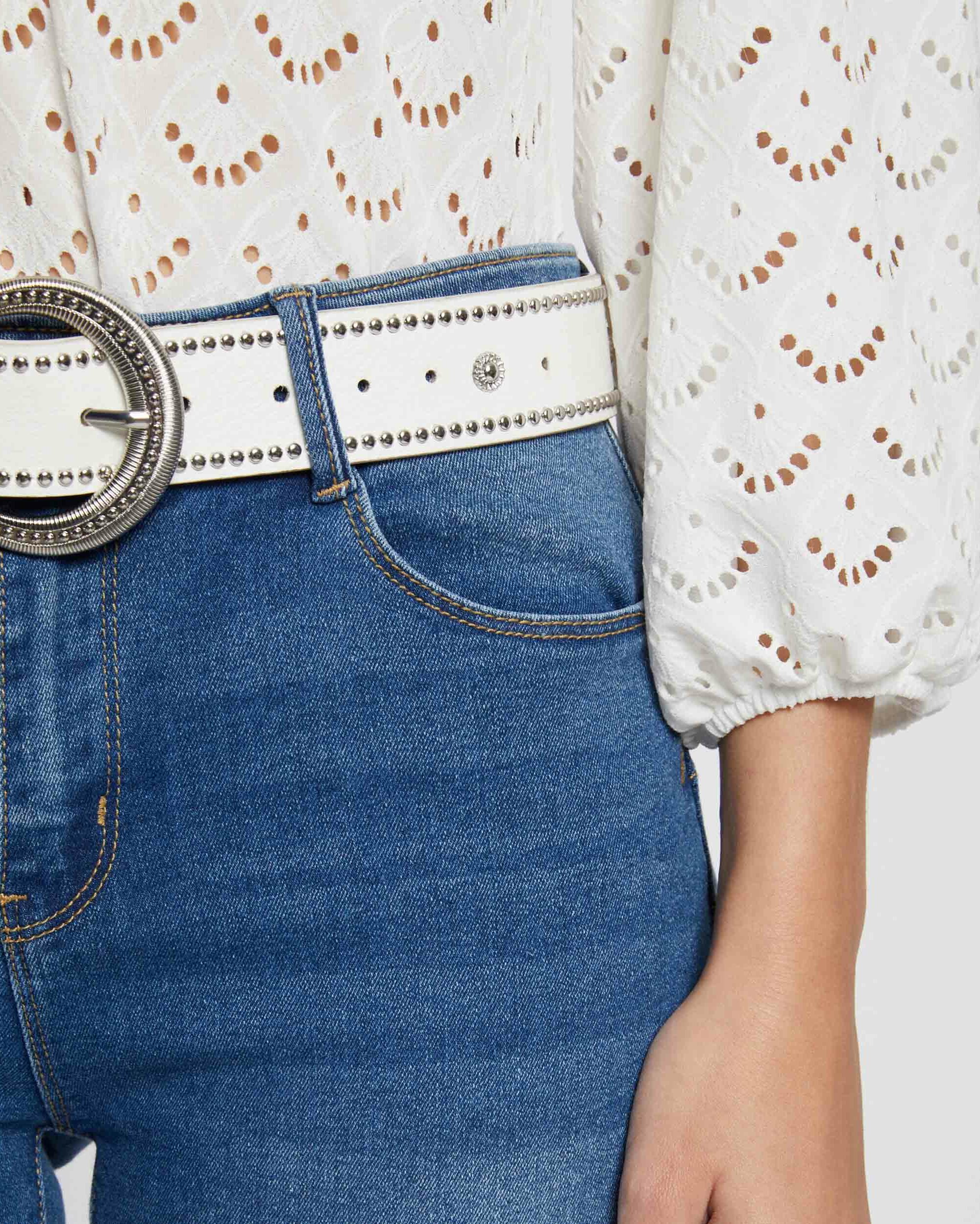 Jeans Slim Tamanho Estándar Azul denim-5