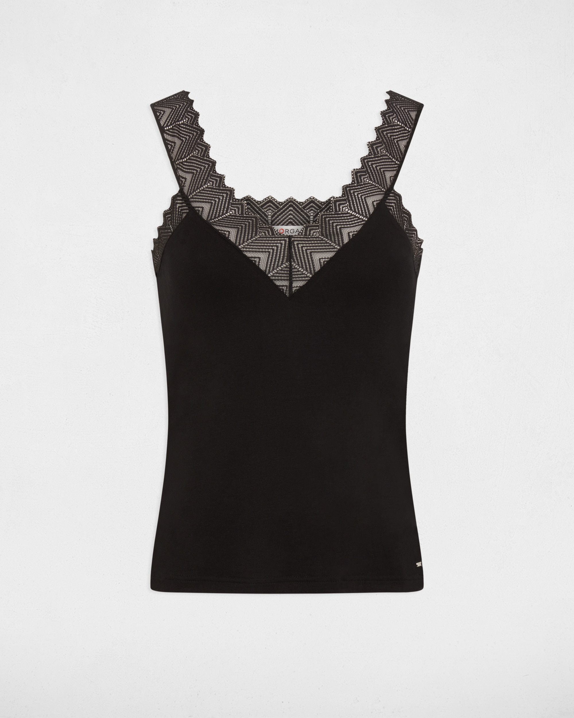 Top de Alças com Renda Preto-3