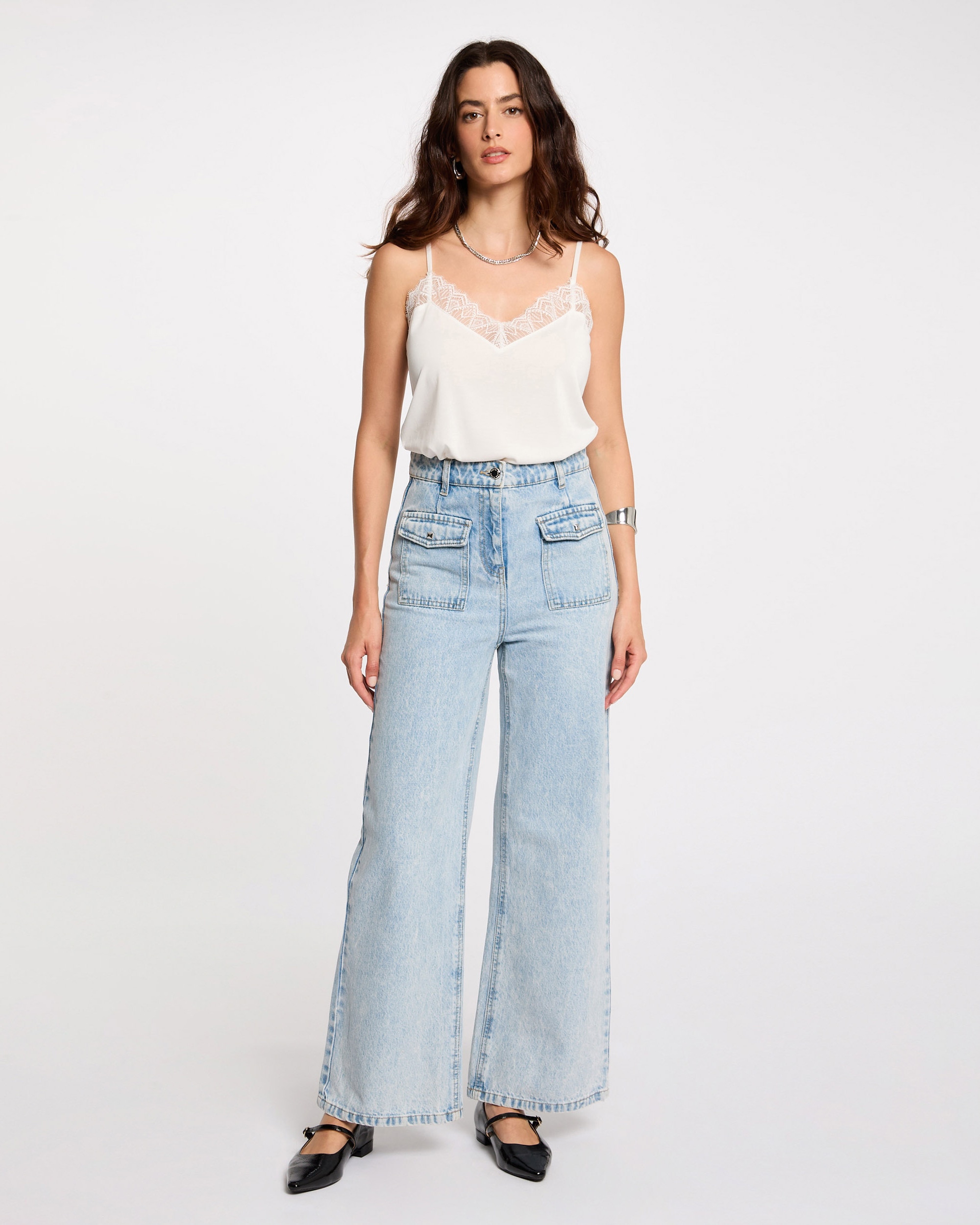Top com Renda Marfim-4