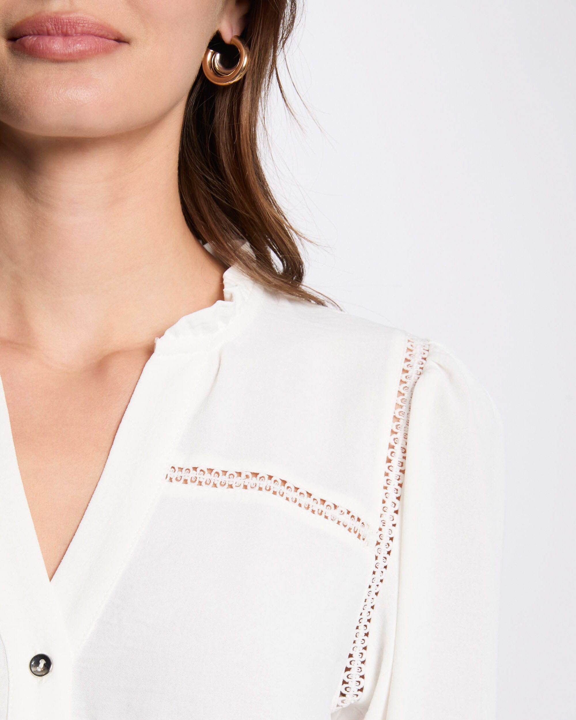 Blusa de Manga 3/4 Abalonada Cru-5
