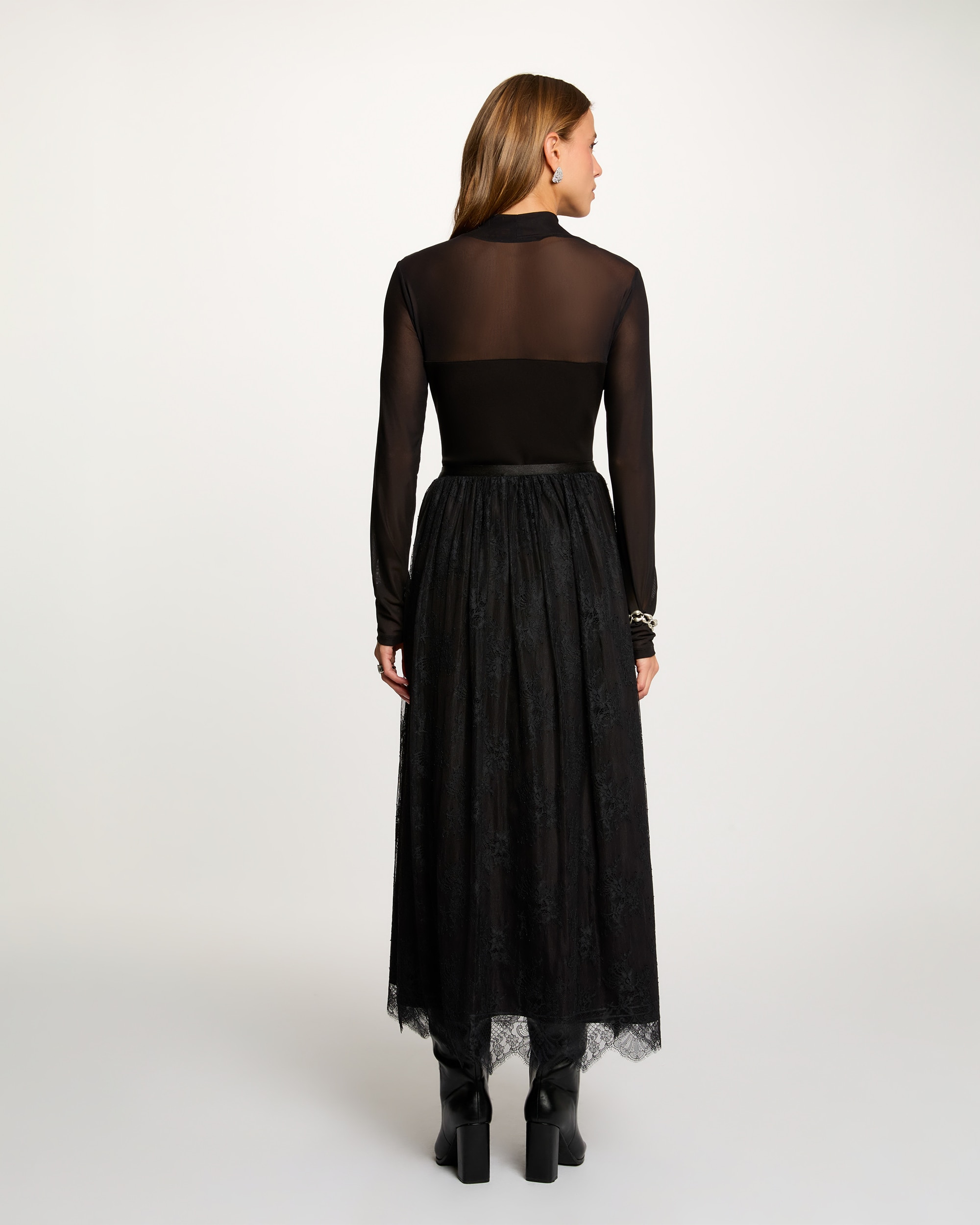Blusa de Manga Comprida Preto-3