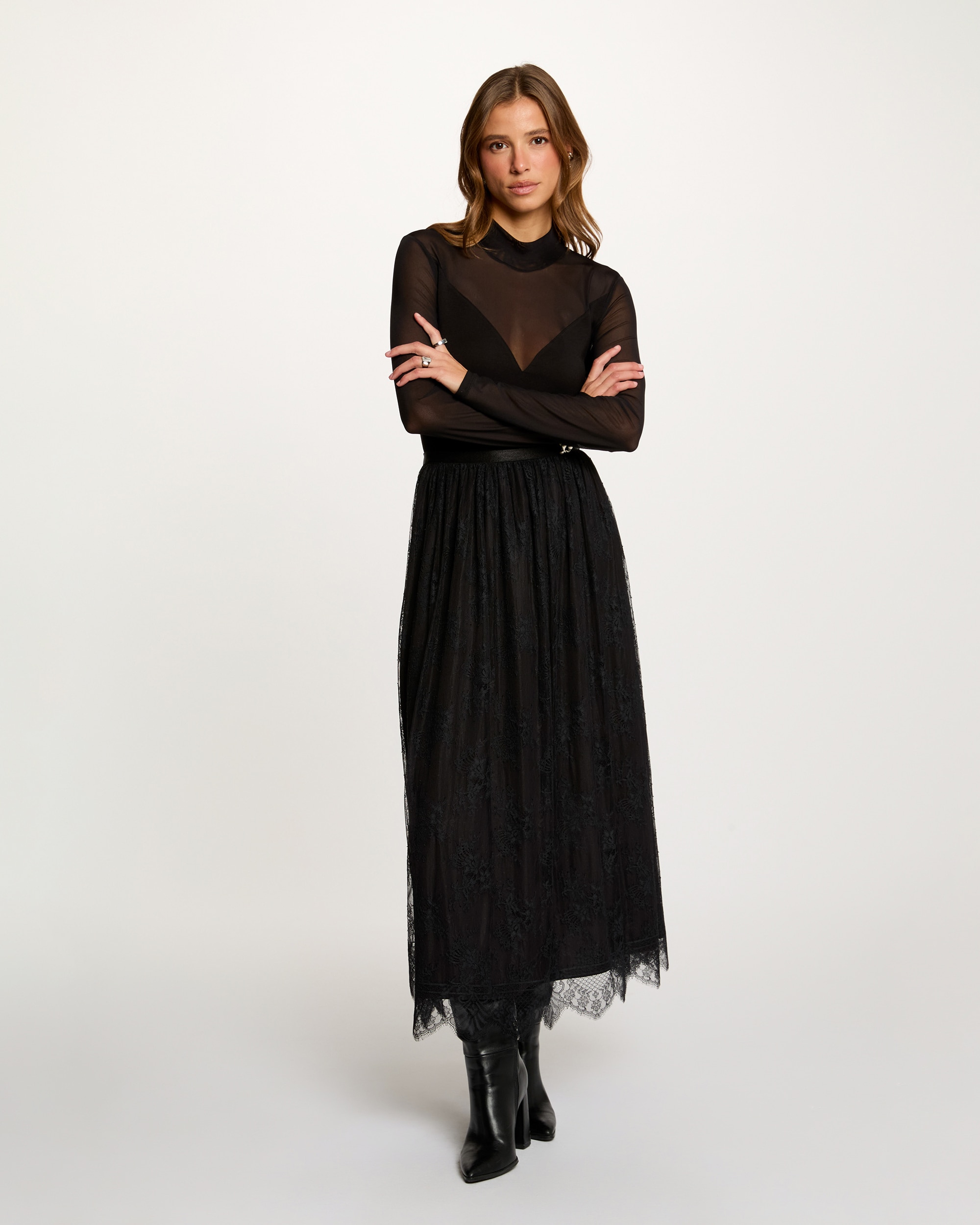 Blusa de Manga Comprida Preto-4