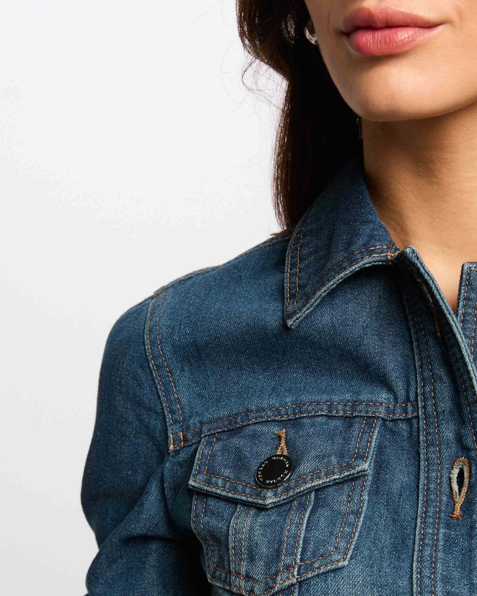 Blusão Jeans Curto Azul-4