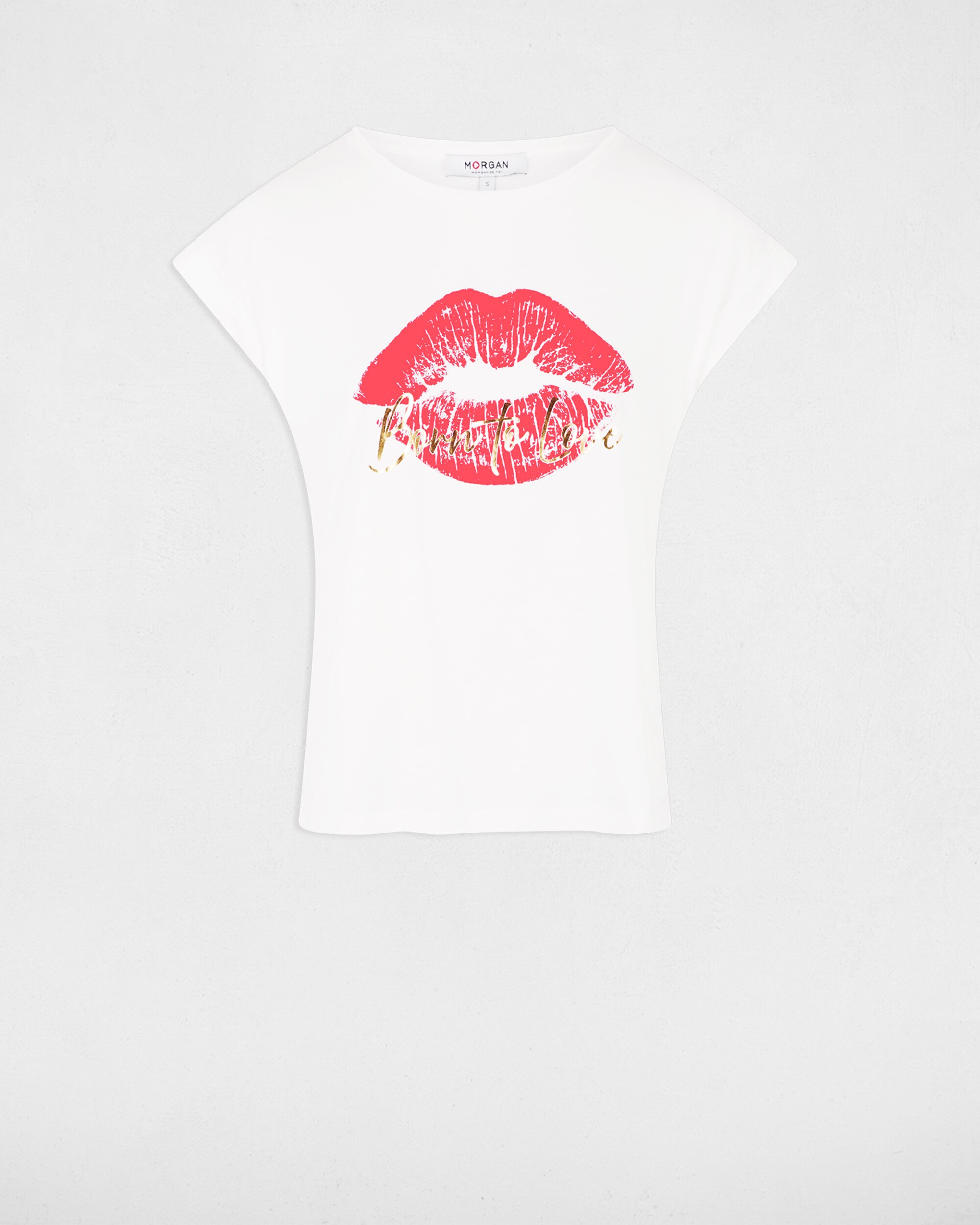 T-shirt com Mensagem Frontal Branco-3