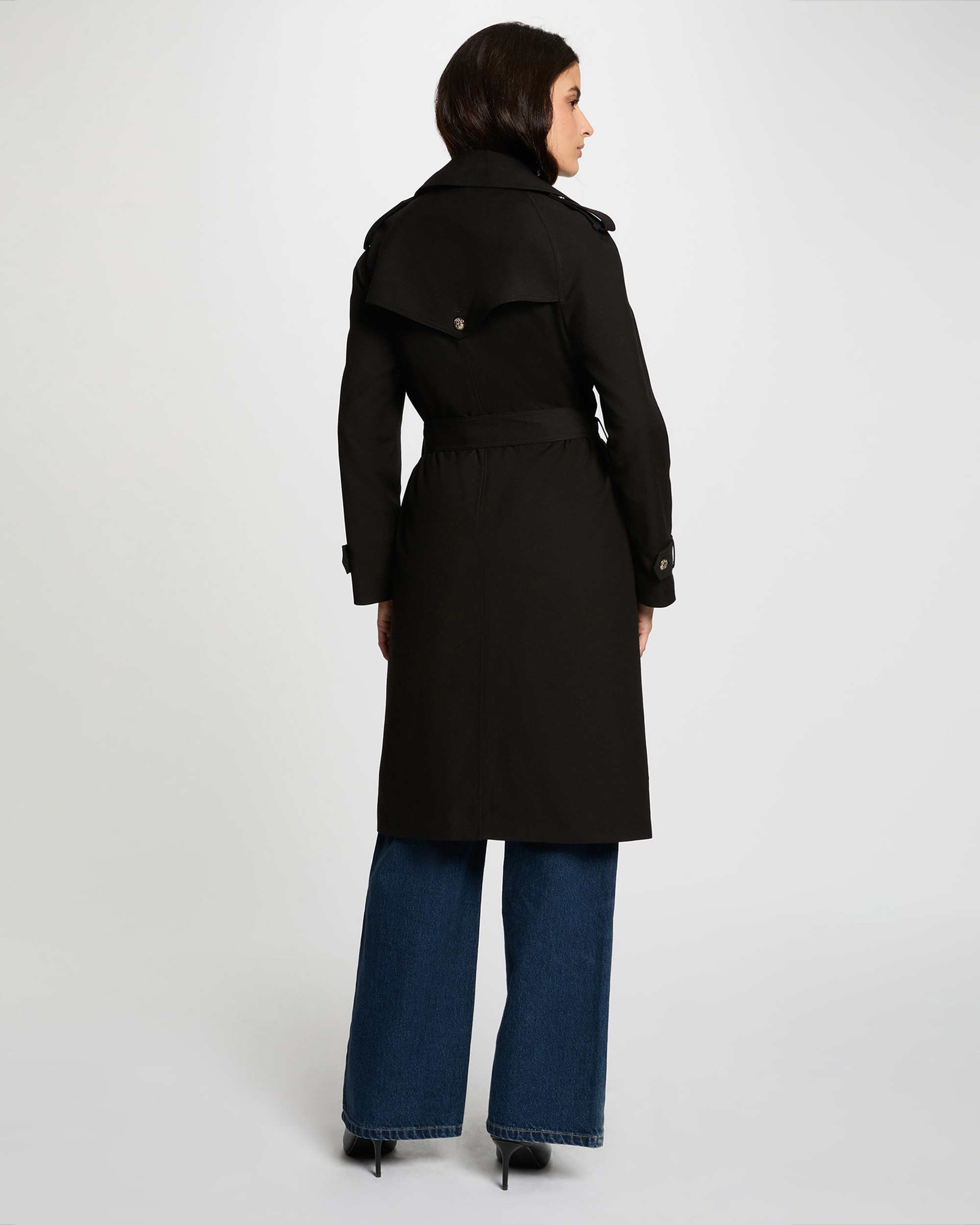 Gabardina Comprida com Cinto Preto-3