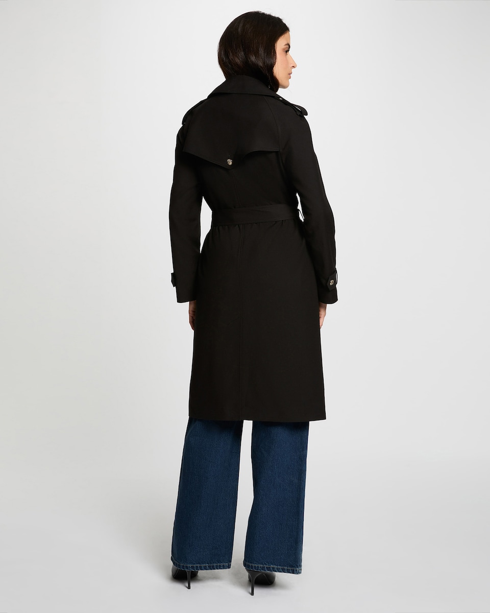 Trench Comprido com Cinto Preto-3