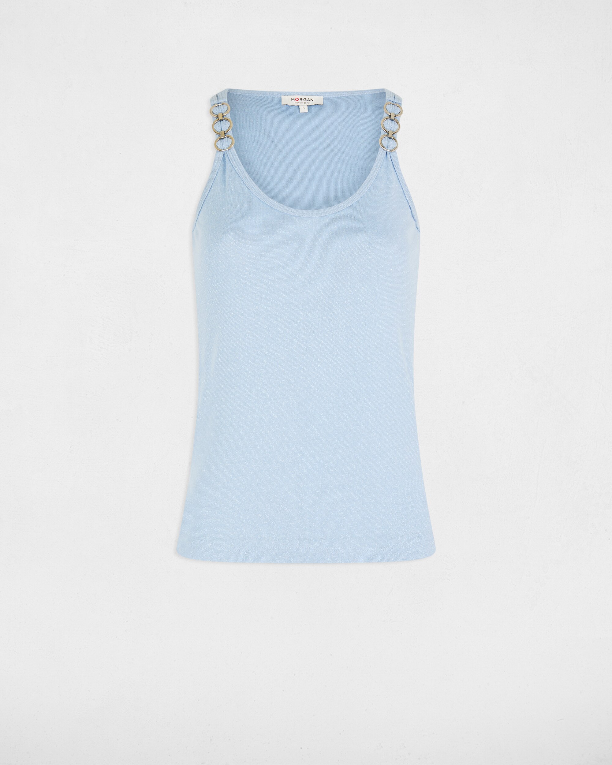 Top com Alças Finas Azul-claro-5