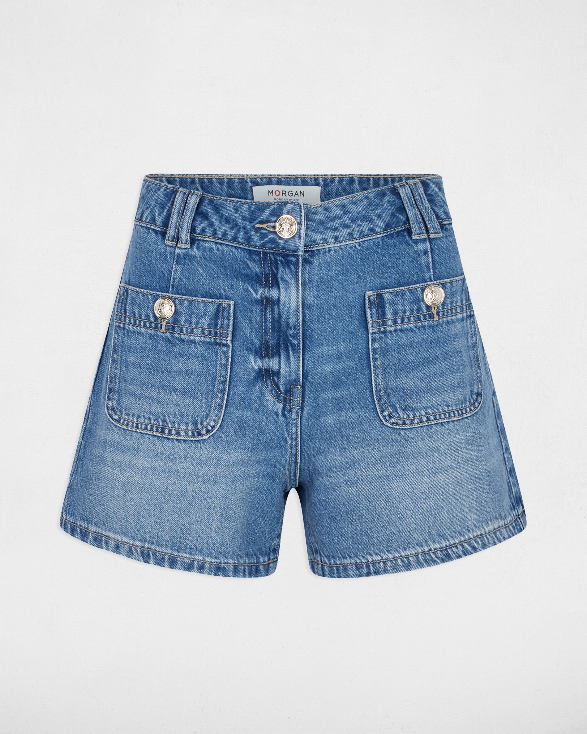 Short Jeans Slim Azul denim-4