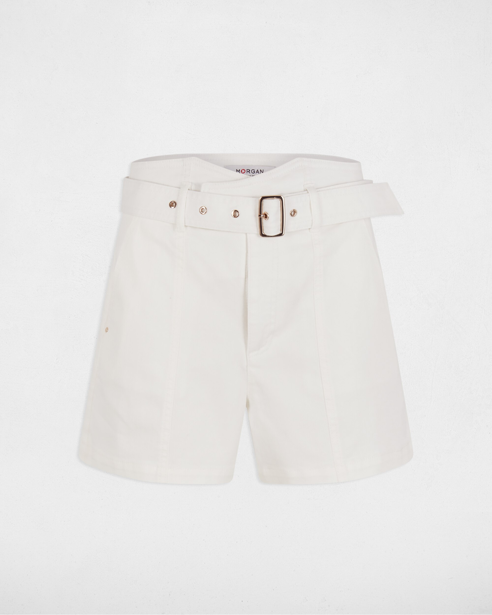 Shorts Jeans com Cinto Branco-4