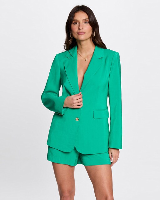 Imagem 0 de Blazer Folgado com Botões Dourados