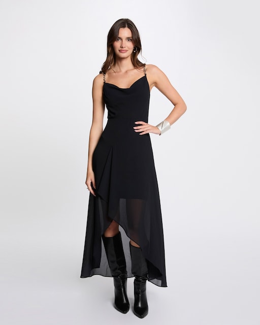 Imagem 0 de Vestido de Alças com Comprimento Assimétrico