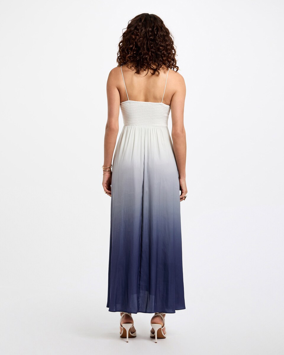 Vestido Comprido com Corte a Direito Folgado Multicolor-3