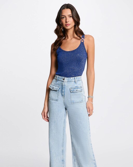 Imagem 0 de Top sem Mangas com Adorno de Metal