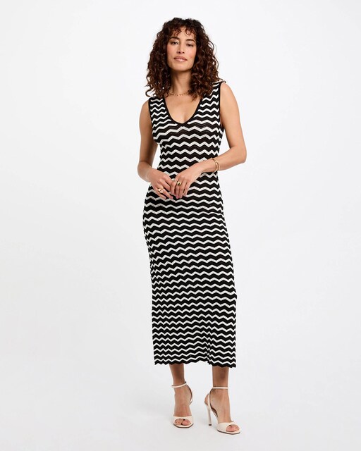 Imagem 0 de Vestido de Malha Comprido Ajustado