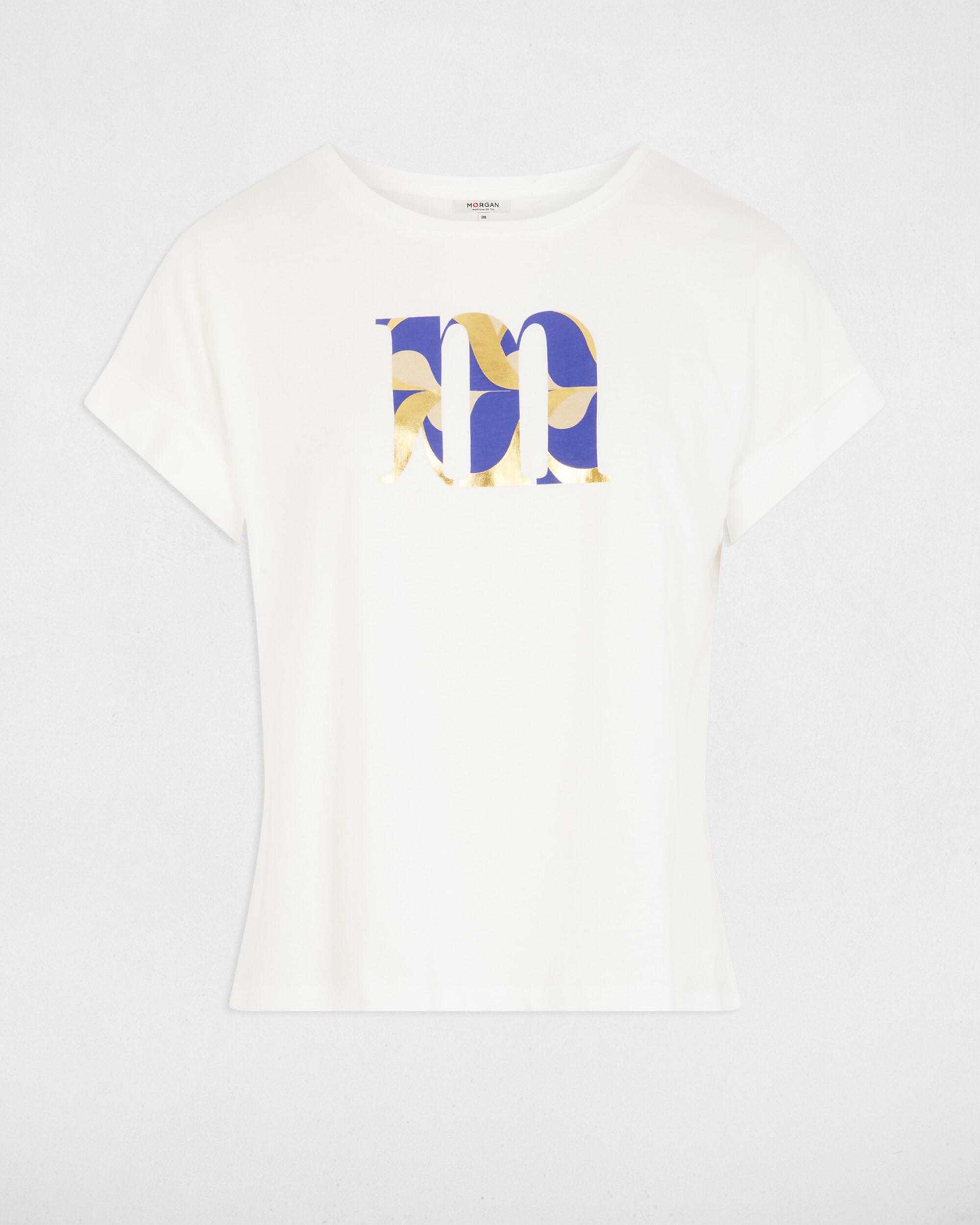 T-shirt com Mensagem Branco-2