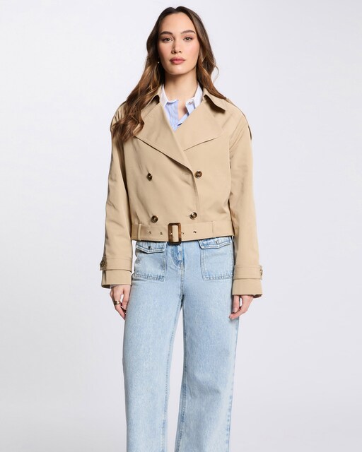 Imagem 0 de Gabardine Curta com Cinto