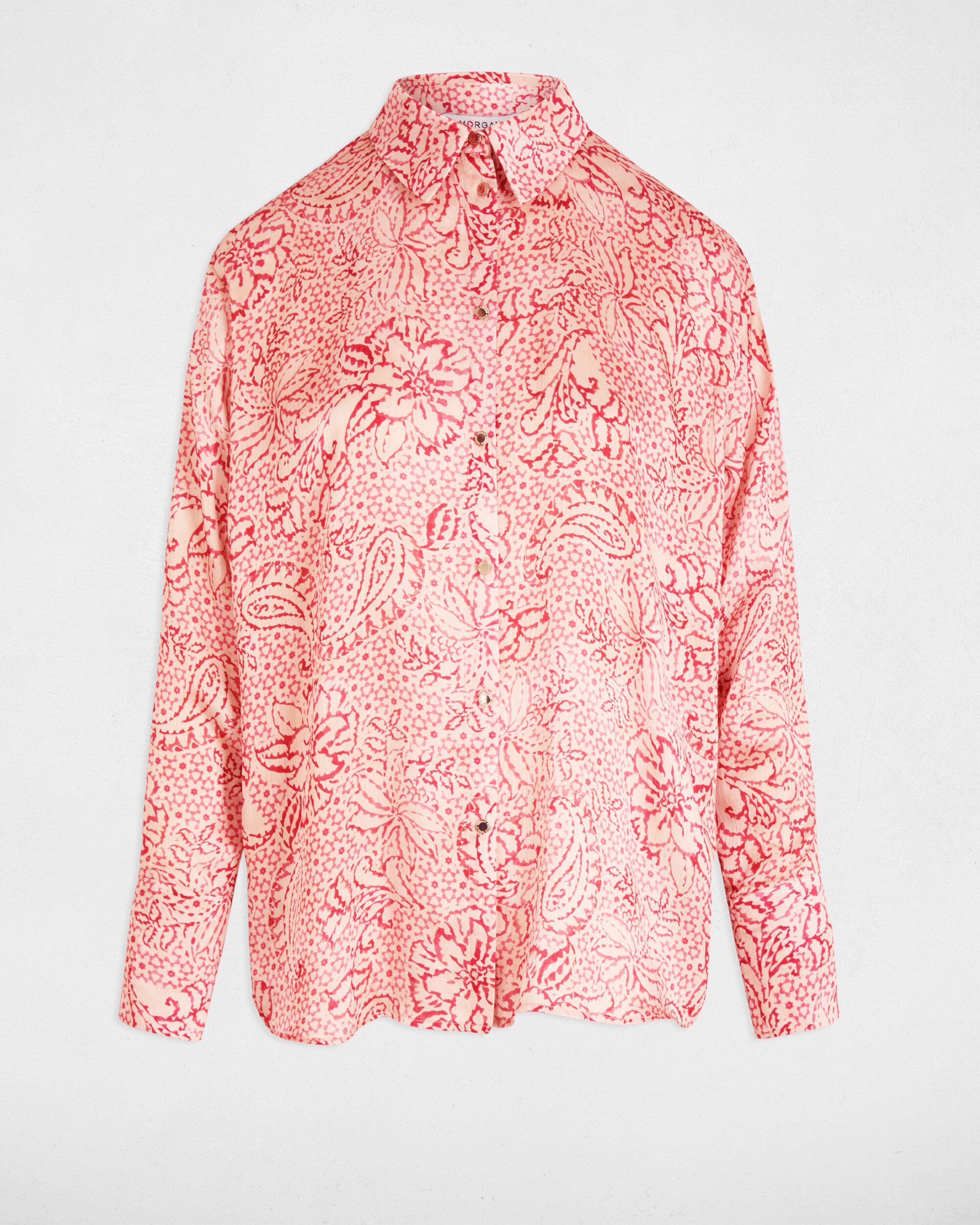 Camisa de Manga Comprida Vermelho / Branco-2