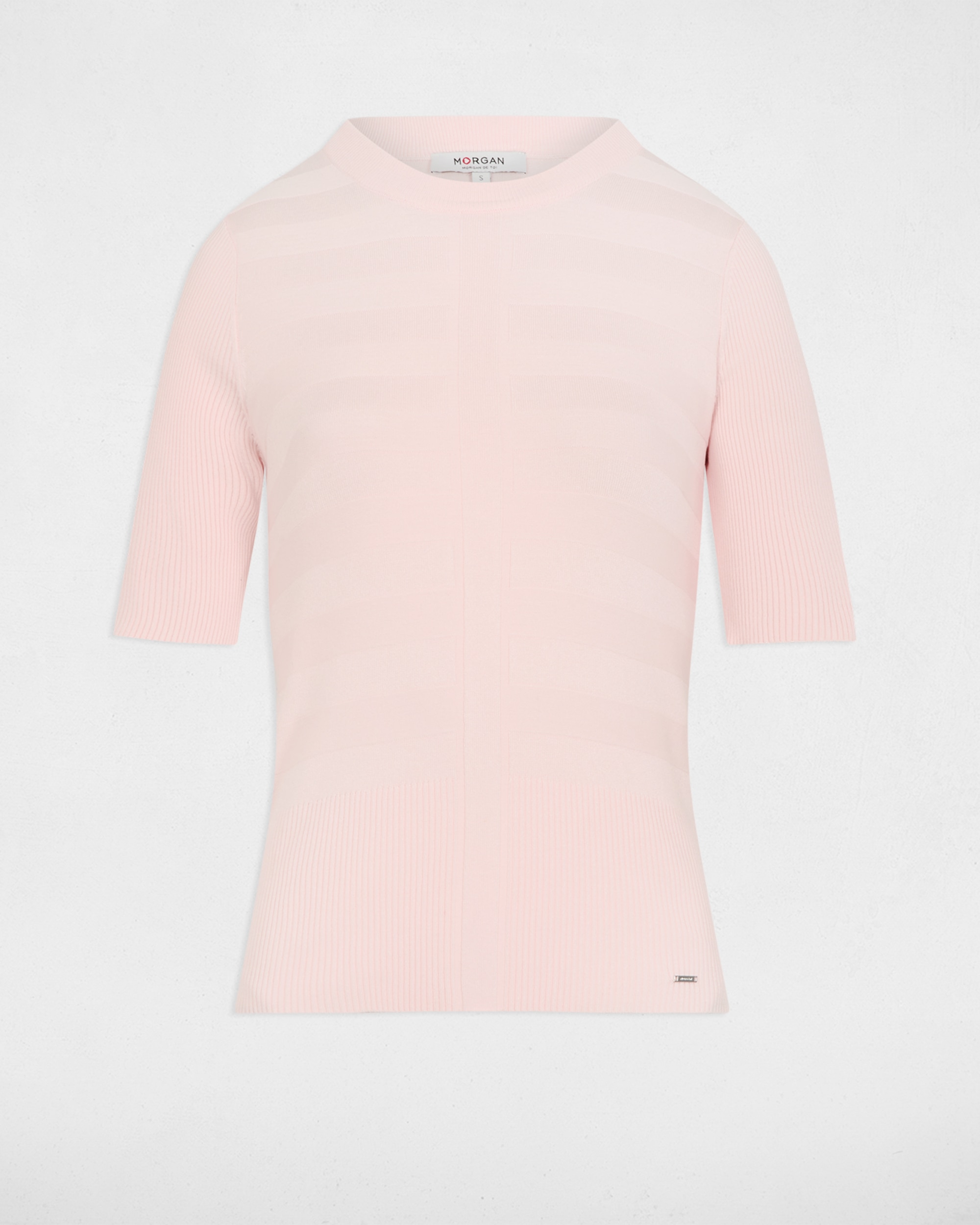 Camisola de Manga Curta Rosa-claro-2