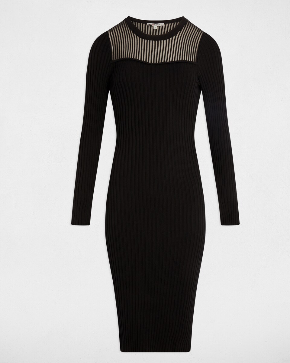 Vestido Comprido Perfurado Preto-2