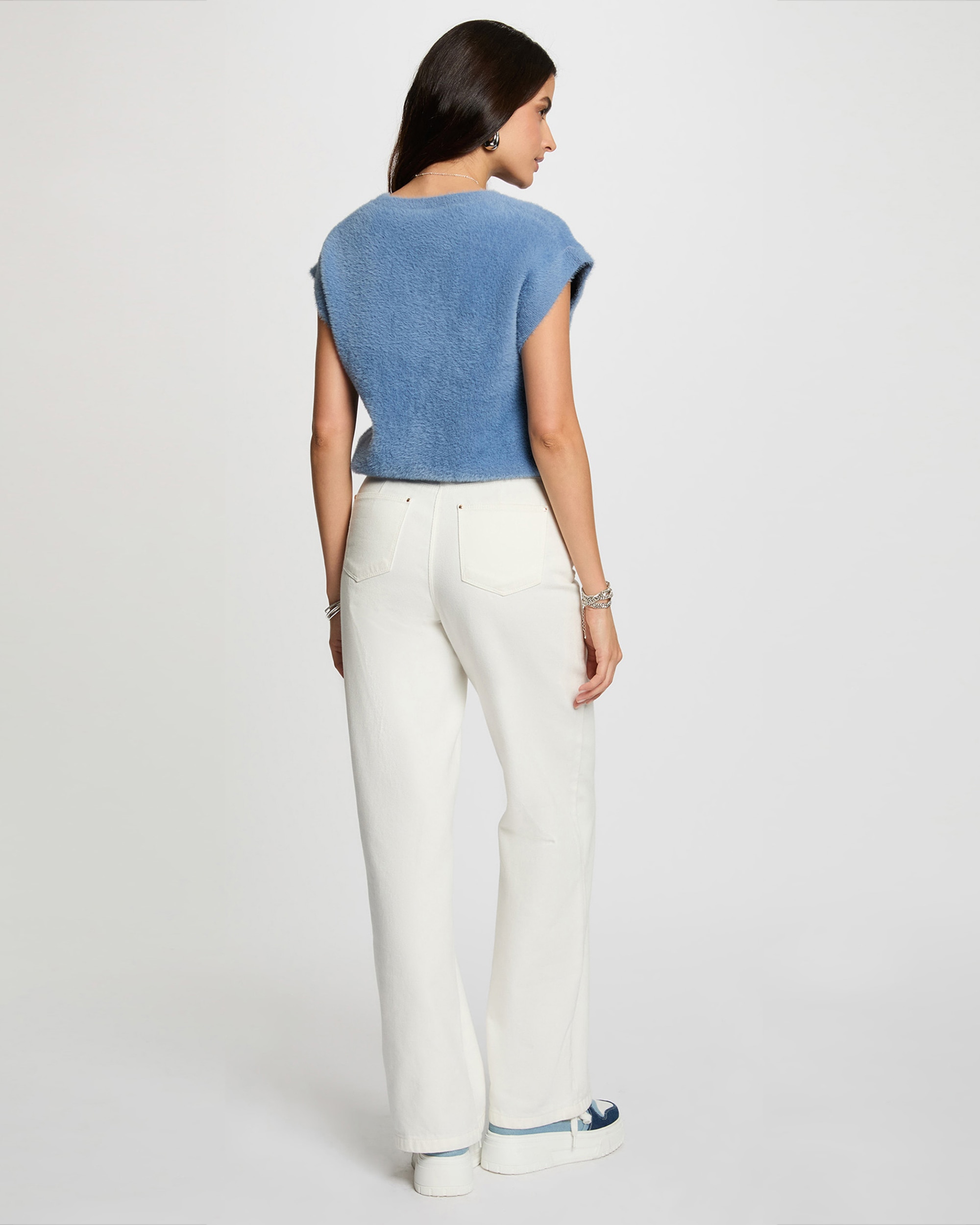 Camisola sem Mangas Azul-claro-3