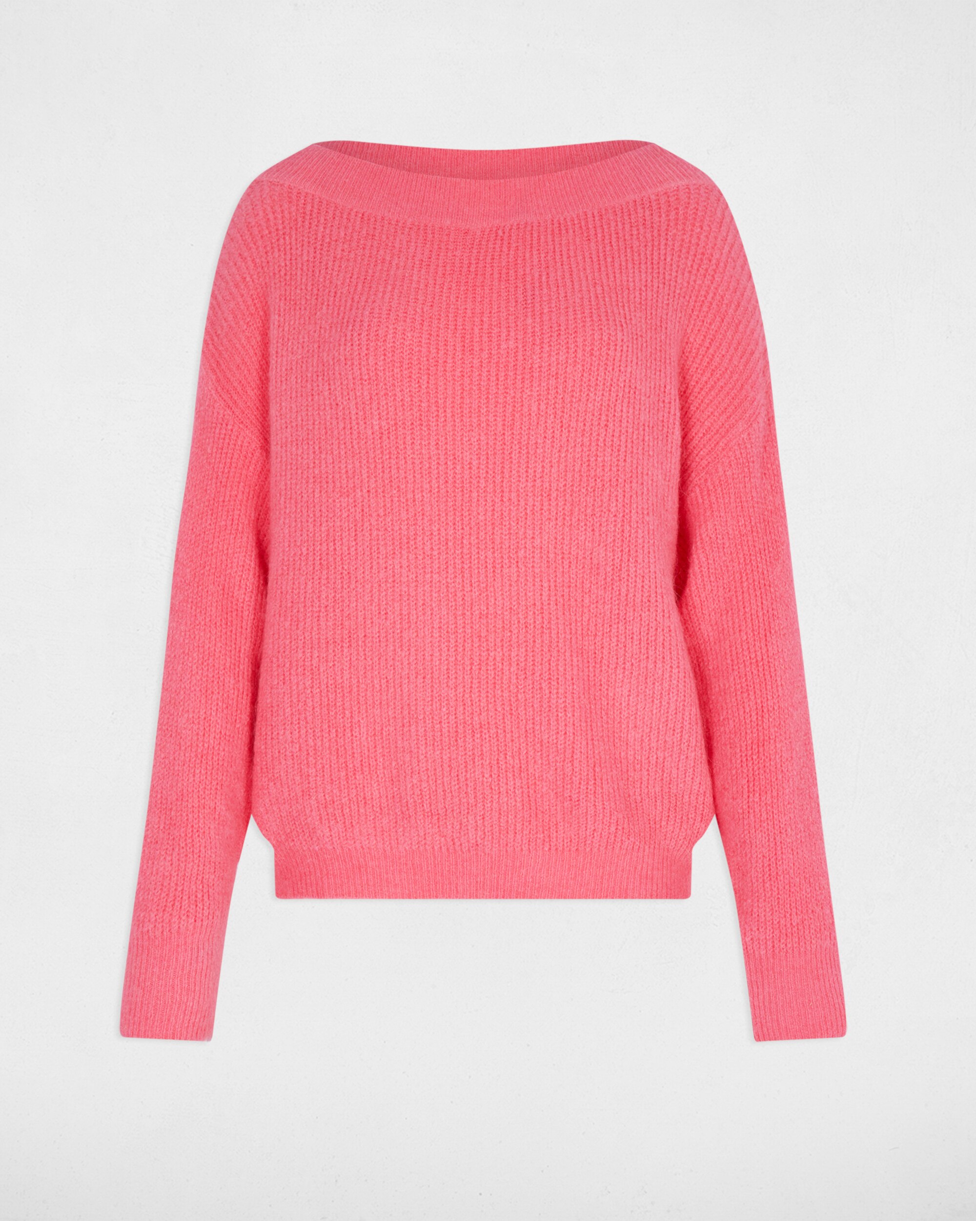 Camisola com Gola Redonda Rosa-2