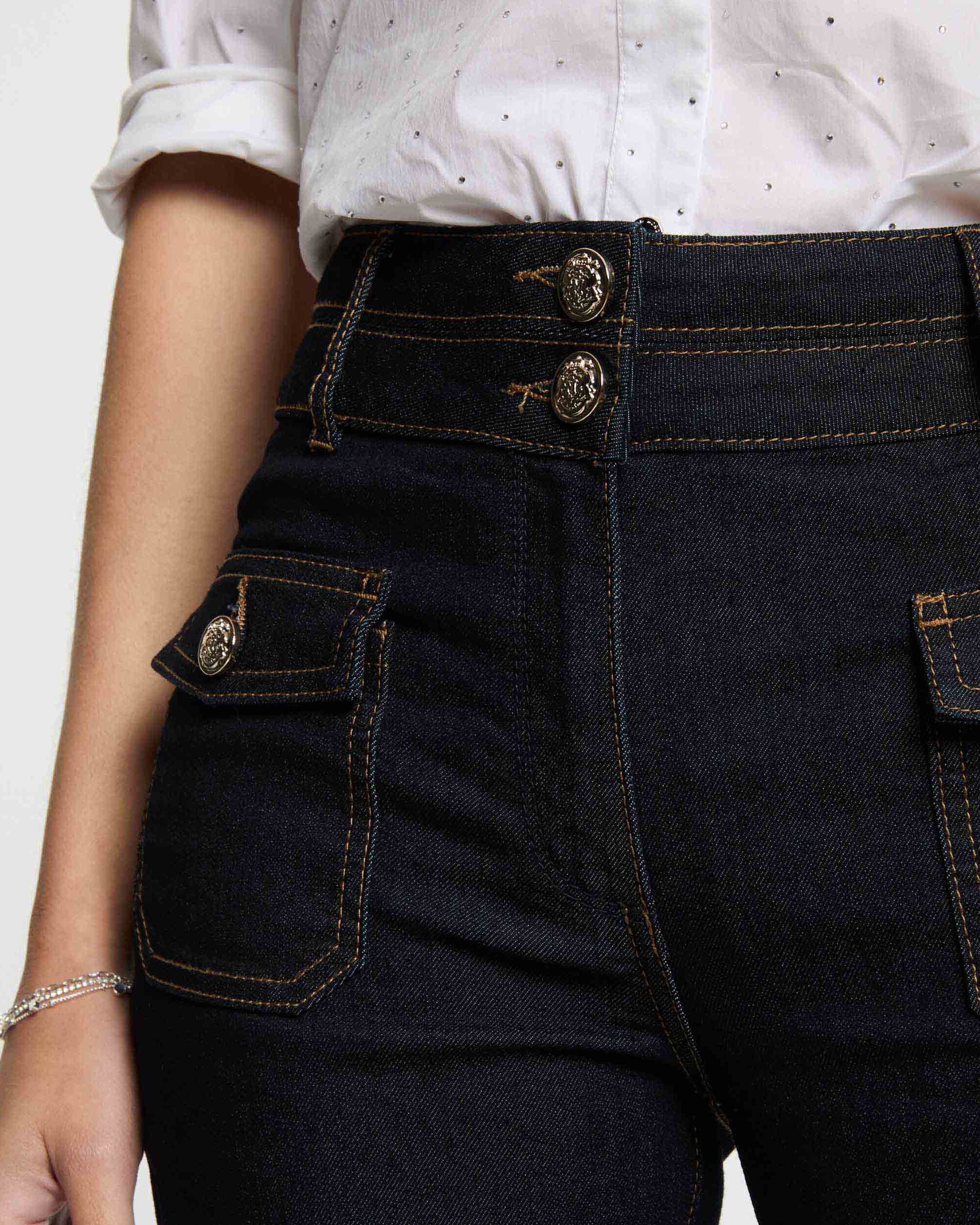 Jeans Boot - Cut Azul-escuro-5