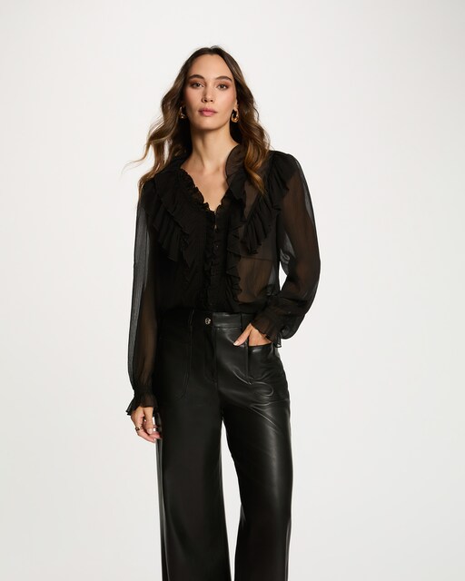 Imagem 0 de Camisa Fluida com Gola em V