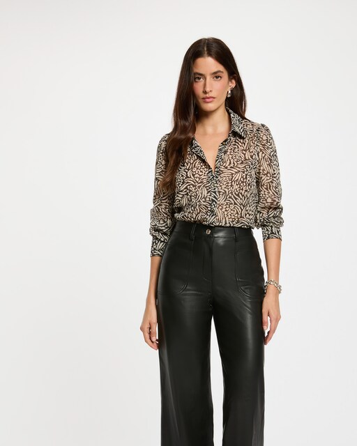 Imagem 0 de Camisa de mujer fluida estampada