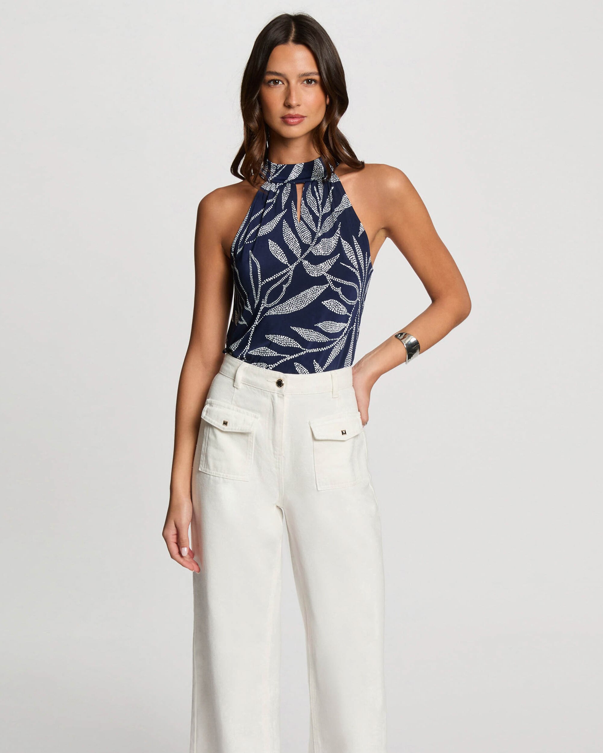 Top Halter Estampado Azul-escuro-1