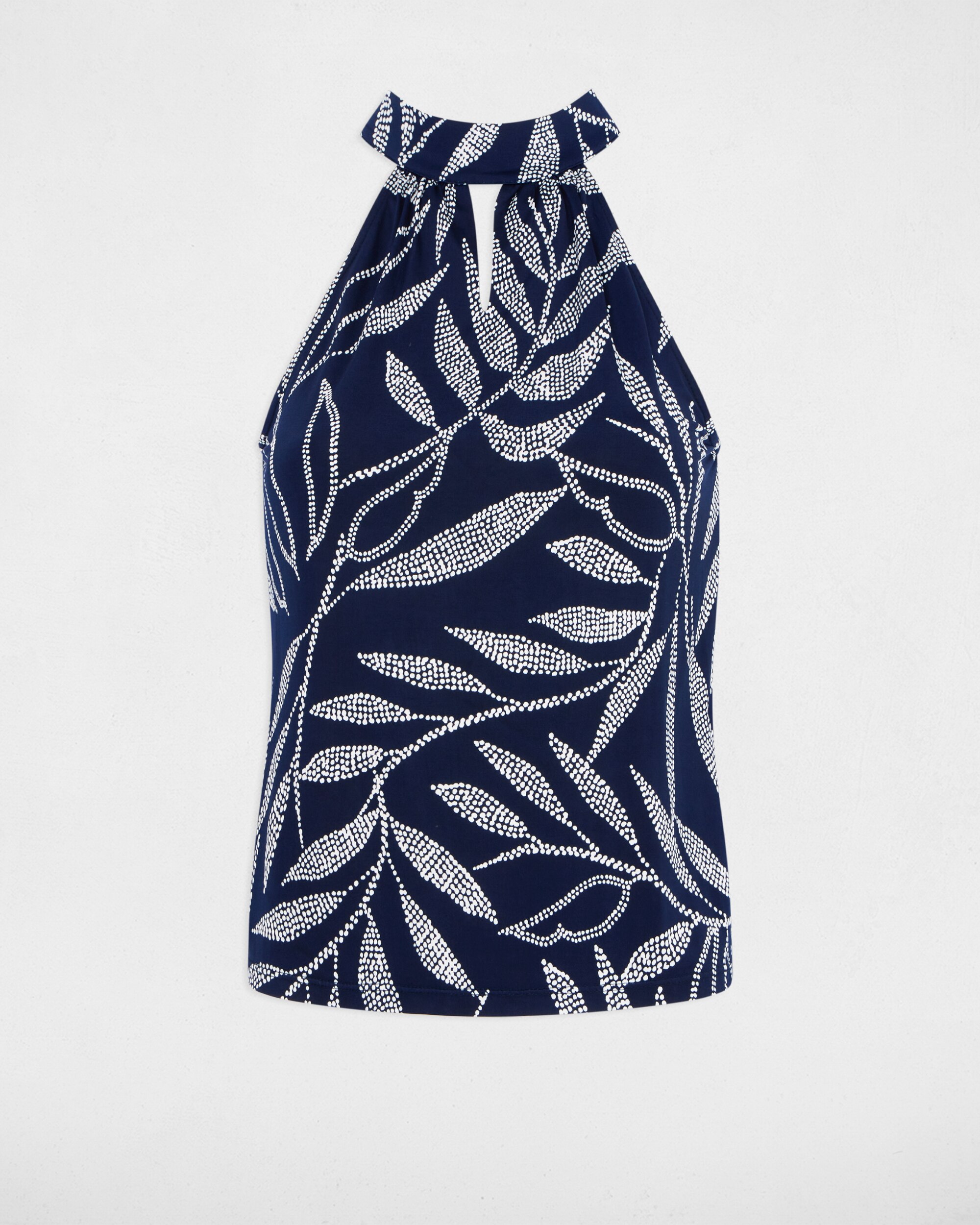 Top Halter Estampado Azul-escuro-3