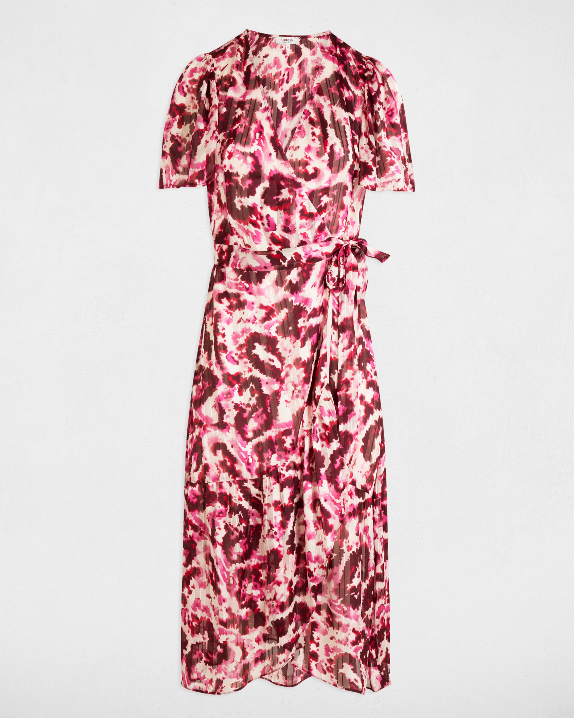 Vestido Midi Cruzado Rosa-2