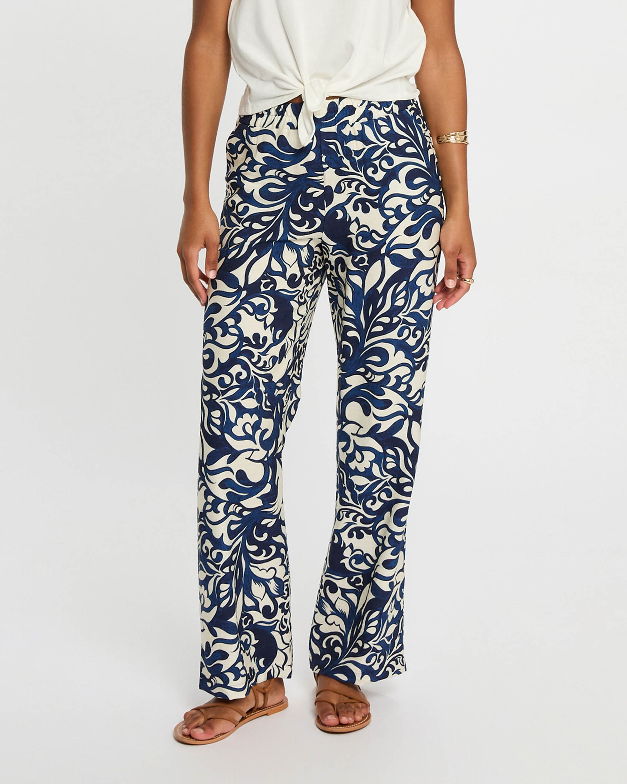 Imagem 0 de Calças Largas com Estampado Floral