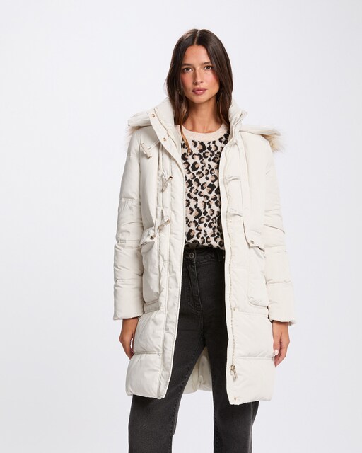 Imagem 0 de Parka Acolchoada Comprida com Capuz